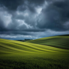 Obraz premium Cloudy Sky over Field