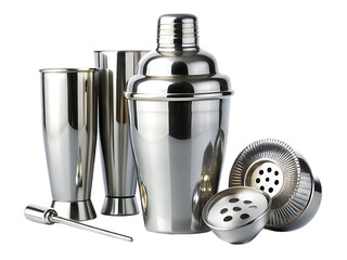    cocktail shaker beverage mixing equipment isolated on white background PNG, AI GENERATED