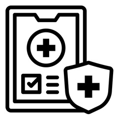 Obraz premium Medical Record Protection Icon