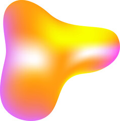 abstract glossy fluid gradient shape isolated