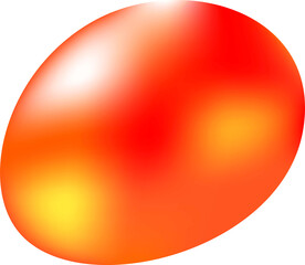 orange round fluid gradient shape element