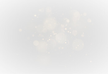 Golden Sparkle Glow Effect on Transparent Background