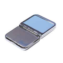 Compact Mirror, Silver Sparkle Finish, Modern