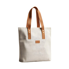 A versatile canvas tote bag with leather accents designed for casual summer occasions and everyday use