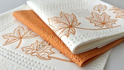 white towel on a wooden background