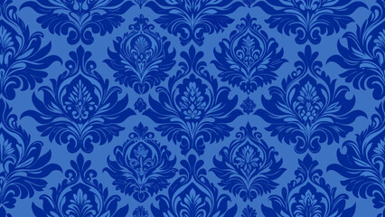 Seamless damask wallpapers patterned Classic blue backgrounds Can be used for wallpaper sticker, pattern fills, web pages backgrounds, surface textures, book covers,backgrounds, baroque style, fabric 