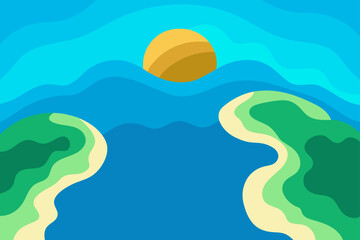 ocean s embrace from above