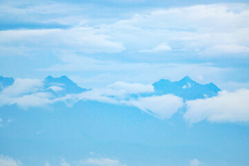 mountain landscape with clouds