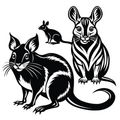 Vector Illustration or vector art of Rabbits