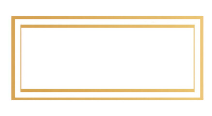 Gold-framed blank rectangular canvas