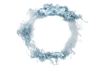 Dynamic swirling smoke effect studio digital art isolated abstract. Isolated on transparent background, png.