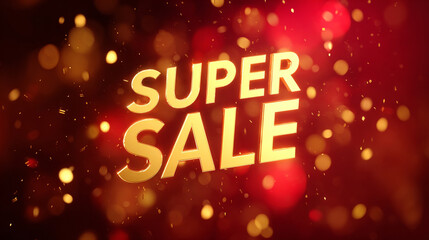 Dynamic and vibrant sale promotion with a festive atmosphere showcasing bold typography against a sparkling background
