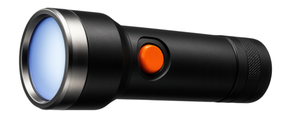 UV mold detection flashlight for identifying hidden mold spots in a closet.