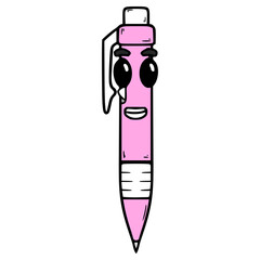 pen character illustration hand drawn isolated vector