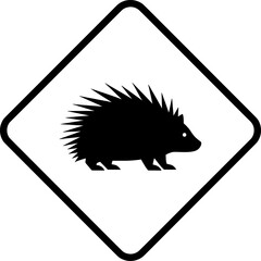 Action Illustration of a Hedgehog in Nature – Wildlife Graphic Design