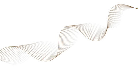 Abstract smooth flowing wave curve style brown  wave design element concept for wallpaper,poster,banner,template white background.
