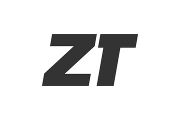 Fototapeta premium ZT Techno Editable Font Logo For Corporate Branding. Bold, Futuristic Design With Unique Typographic Ideas. Minimal Custom Type And Dynamic Letter