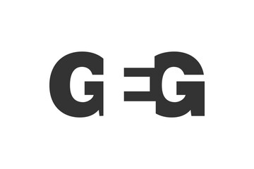 GEG logo design. Initial letter G E G bold font style for tech startups, consulting, corporate branding. Creative company name, headlines typography identity, trendy logotype.