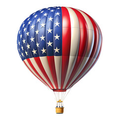 Patriotic Hot Air Balloon A Vivid Depiction of American Pride in Flight