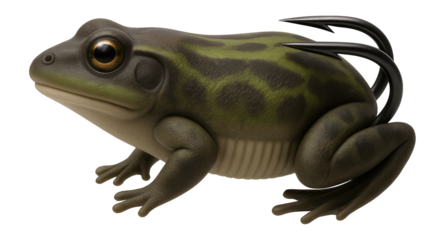 Soft frog lure with dual hook system and weedless design for lily pad fishing