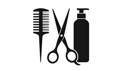 Simple salon tools graphic