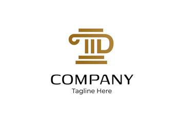 Elegant Letter D Law Firm Logo Design