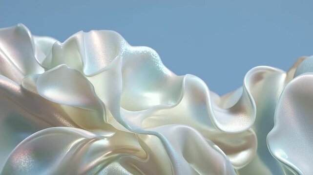 Bouncing Elastic Jelly Forms with Pearlescent Surface and Playful Loop