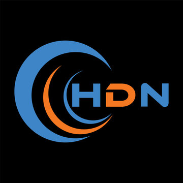HDN letter design. HDN letter technology logo design on a Black background. HDN Monogram logo design for an entrepreneur and business
