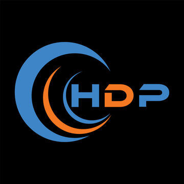 HDP letter design. HDP letter technology logo design on a Black background. HDP Monogram logo design for an entrepreneur and business