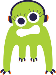 Cartoon Monster Whimsical Vector Character