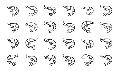 Minimal Line Art Food and Drink Icons – Bread, Hotdog, Ice Cream, Jam Jar, Milk Bottle, Pizza Slice, Mushroom, Popsicle, Chicken, Sandwich, Shrimp, and Beverage in Doodle Style for Menu and Culinary 