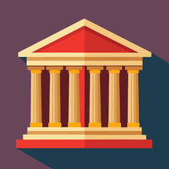 Obraz premium vector illustration of a greek column