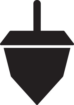 recommend clip art: Traditional Dreidel Silhouette Vector | Black Jewish Holiday Icon