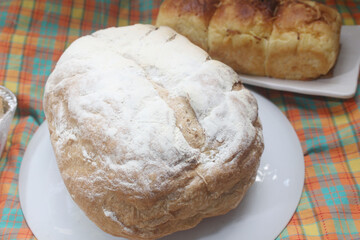homemade bread on a plate