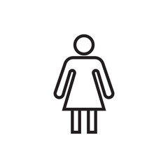 women icon outline editable stroke line drawing eps
