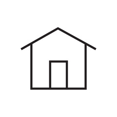 home icon outline editable stroke line drawing eps