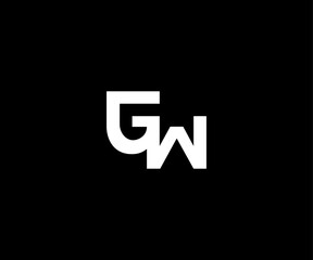 letter GW bold modern clean logo