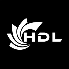 HDL letter design. HDL letter technology logo design on a Black background. HDL Monogram logo design for an entrepreneur and business