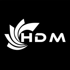 HDM letter design. HDM letter technology logo design on a Black background. HDM Monogram logo design for an entrepreneur and business