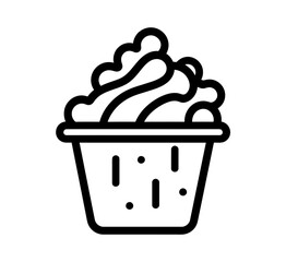 Fresh and tasty cupcake design features a classic dessert with creamy frosting and a simple modern style.