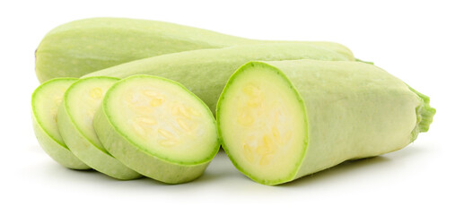 Zucchini  isolated on white.