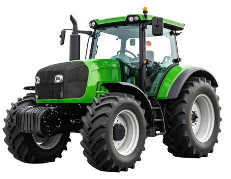 Fototapeta  Classic Green Farm Tractor Isolated on White