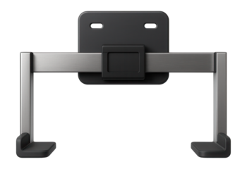 Wall-mounted soundbar bracket with adjustable width and anti-slip pads