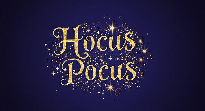 Hocus pocus image with purple background