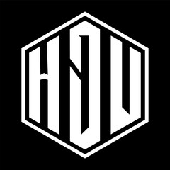 HDV letter design. HDV letter technology logo design on a Black background. HDV Monogram logo design for an entrepreneur and business