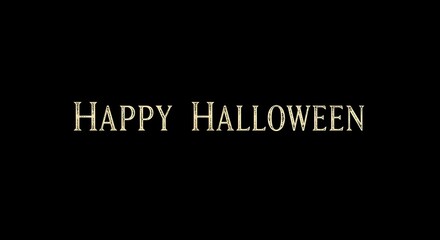 Obraz premium Happy Halloween typography with black background