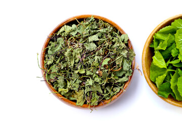 Dried gotu kola herb with leaves, stems, and roots