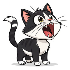 Obraz premium black cat with a big smile