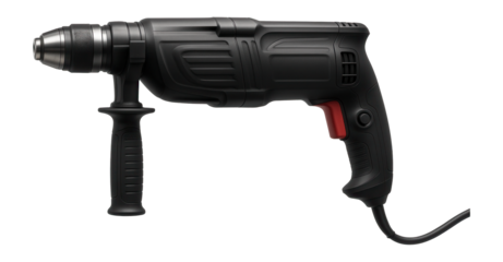 Corded rotary hammer with a quick-change chuck for fast bit swaps on construction sites.