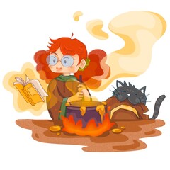 the little witch and her friend 